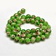 Faceted Millefiori Glass Round Beads Strands LK-P006-10-2