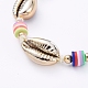 (vente d'usine de fêtes de bijoux) bracelets de perles tressées avec cordon de fil de nylon BJEW-JB05074-05-3