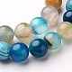 Natural Striped Agate/Banded Agate Beads Strands X-G-D845-01E-8mm-3