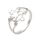 304 anello regolabile in acciaio inox RJEW-K245-53P-3