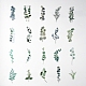Juegos de pegatinas de estampado autoadhesivo impermeables con tema de planta DIY-WH0163-08D-1