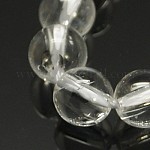 Quarzo naturale perline di cristallo fili, perle di cristallo di rocca, tondo, 12mm, Foro: 1 mm, circa 16pcs/filo, 7.5 pollice