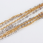 Création de collier avec chaînes de câble en 304 acier inoxydable, avec fermoir pince de homard, couleur mixte, 19.7 pouce (50 cm), 2mm
