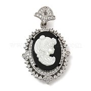 Латунные микропаве прозрачные подвески с фианитом KK-N254-103P