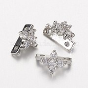 Кулон из циркония с электрофорезом из латуни ZIRC-P047-15P