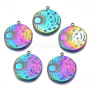 Ion Plating(IP) ainbow Color 304 Stainless Steel Pendants STAS-S119-098