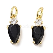 Латунные микро проложить кубического циркония подвески KK-C051-09G-02