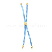 Серебряные браслеты из витого нейлонового шнура DIY-B066-03G-10