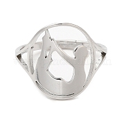 304 Stainless Steel Yoga Adjustable Ring for Women RJEW-M149-27P