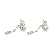 Женские серьги-манжеты из латуни с покрытием стойки EJEW-P280-13P
