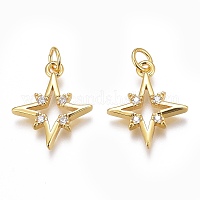 Латунные микропаве прозрачные подвески с фианитом&nbsp;ZIRC-O035-22G