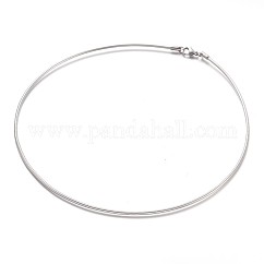 Collares de cadena de acero inoxidable 304 resistentes al deslustre, con cierre de langosta, color acero inoxidable, 15.7 pulgada (40 cm)