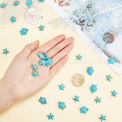 4 нити 2 нити синтетических бирюзовых бусин G-AR0004-28