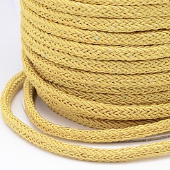 編組ポリエステルコード  ライトカーキ  6x3mm  約25ヤード/ロール&nbsp;NWIR-N007-14