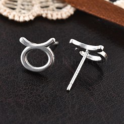 Серьги-гвоздики из стерлингового серебра s925 EJEW-K303-01S-02