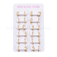Boucles d'oreilles créoles en acier inoxydable 304&nbsp;EJEW-L252-043A-G