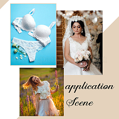 8 ярд двухцветной полиэстеровой вышитой кружевной отделки OCOR-FG0001-84