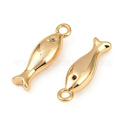 Подвески из латуни с микропаве из кубических цирконий на тему океана KK-F902-08A-G