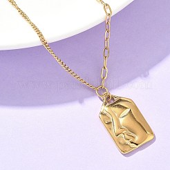 Ожерелья с подвесками из нержавеющей стали 304 для женщин&nbsp;NJEW-D312-02A-G