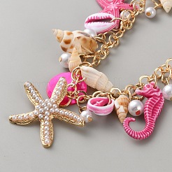 Сплав ожерелья шкентеля NJEW-WH0028-07G-03