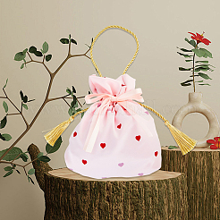 Мешки для хранения из ткани с принтом в виде сердца и затягивающимся шнурком ABAG-WH20010-20C-02