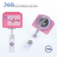 Катушка для значков из блестящего акрила и АБС-пластика&nbsp;AJEW-SZ0002-47D