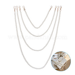 8шт 8 стиля белые акриловые круглые бусины сумка ручки&nbsp;FIND-TA0001-40