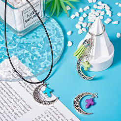 16шт 8 цвета окрашенные подвески из синтетической бирюзы&nbsp;FIND-TA0004-37