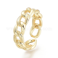 Латунь манжеты кольца RJEW-F103-02-G