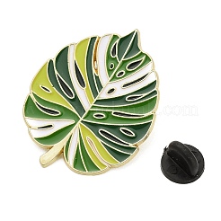 Alfileres de esmalte monstera deliciosa&nbsp;X-JEWB-I060-01G-02