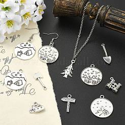 90 pendentif en alliage de style tibétain à thème de camping&nbsp;FIND-CJ0005-64