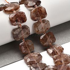 Натуральный гематоидный кварц / нитки из железистого кварца G-H078-B10-01