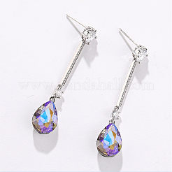 Cabochons en verre avec strass de dos avec point&nbsp;RGLA-OC0001-30