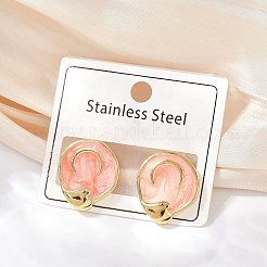 Серьги-гвоздики из нержавеющей стали 304 с эмалью&nbsp;STAS-D368-05G