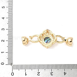 Застежки-защелки из натуральной латуни и ракушки пауа KK-U059-29G