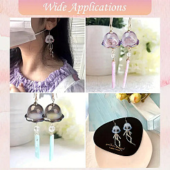 12 шт. 6-х цветные прозрачные стеклянные колпачки для бусин&nbsp;GLAA-YW0004-84