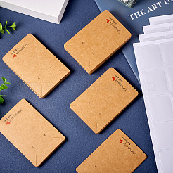 100шт прямоугольные карточки из крафт-бумаги для ожерелья и сережек AJEW-TA0001-26A