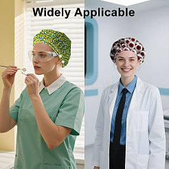 2 шт. 2 стиля хлопковые регулируемые набивные шапки с принтом рабочие кепки для женщин и мужчин&nbsp;AJEW-DR0002-22B