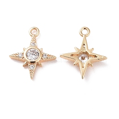 Латунные микропаве прозрачные кубические циркониевые подвески X-KK-G418-08G