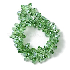 Прозрачные стеклянные бусины гальваническим пряди&nbsp;GLAA-K064-06A-HR03