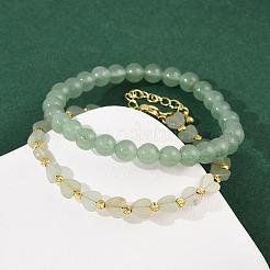 Комплект браслетов из натурального зеленого авантюрина для женщин&nbsp;BJEW-G752-02G-07