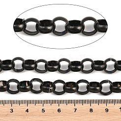 304ステンレススチールローロチェーン  スプールで  イオンプレーティング（ip）  溶接されていない  ブラック  10x4mm&nbsp;CHS-H118-01EB