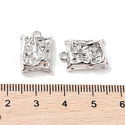 Латунные микропаве прозрачные подвески с фианитом&nbsp;KK-G491-19P