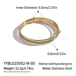 Женские браслеты из нержавеющей стали 304 с микропаве из кубических цирконий&nbsp;MA1312-3