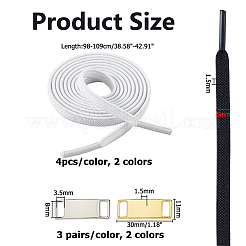 6 пара железных украшений для шнурков&nbsp;AJEW-DR0002-14