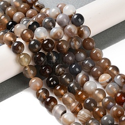 Chapelets de perles en agate à rayures naturelles/agates à bandes&nbsp;G-Z060-A01-B14