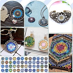 1 набор стеклянных кабошонов&nbsp;GLAA-PH0004-07