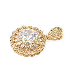 Латунные микропаве прозрачные подвески с фианитом KK-S531-22G