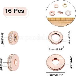 Латунные микро проложить кубических циркония шарики прокладки ZIRC-NB0001-46