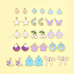 30шт 15 стиля подвески из сплава с эмалью&nbsp;ENAM-FS0003-36